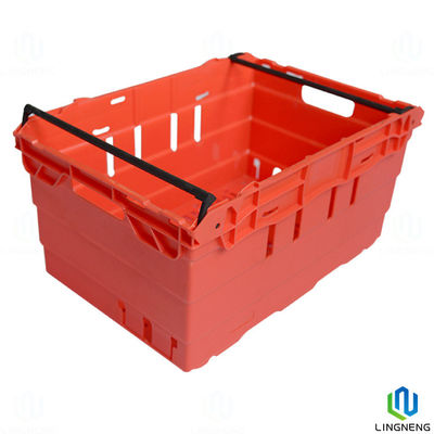 60L Industrial Plastic Storage Crates , Plastic Moving Crates Turnover Crate Manufacturer