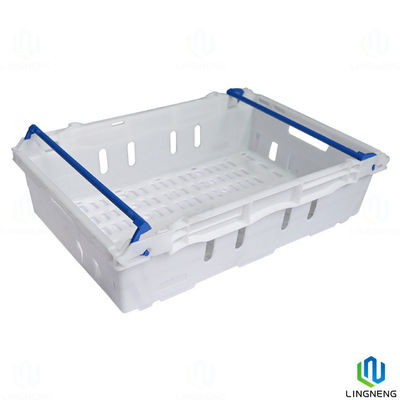 32L Plastic Fruit And Vegetable Crates Customized For Banana