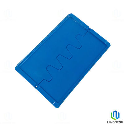 Durable Plastic Logistic Box 600*400*320mm Plastic Storage Box With Hinged Lid