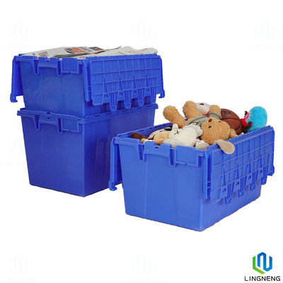 Nestable Stackable Heavy Duty Reusable Plastic Shipping Totes Containers With Dolly