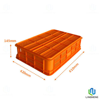 High Density Plastic Fruit And Vegetable Crates Corrosion Resistant Free Sample