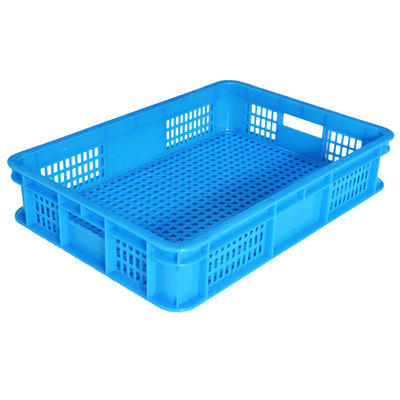 Custom Plastic Fruit And Vegetable Crates Lightweight For Warehouses / Supermarket