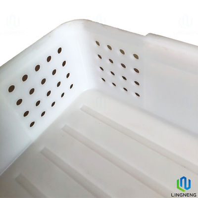 Customized Plastic Bread Tray Mesh Fruit Vegetable Basket Food Grade Plastic Crates Stackable Food Box
