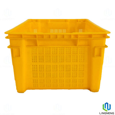 25KGS Stackable Plastic Fruit And Vegetable Crates With Label Card