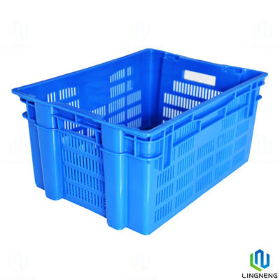 40L Stackable Plastic Milk Crates , Plastic Turnover Box OEM ODM