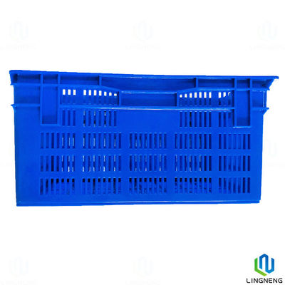 40L Stackable Plastic Milk Crates , Plastic Turnover Box OEM ODM