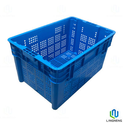 25KGS Supermarket Stacking Crates Nestable Fruit Plastic Crates For Storing Fresh Produce