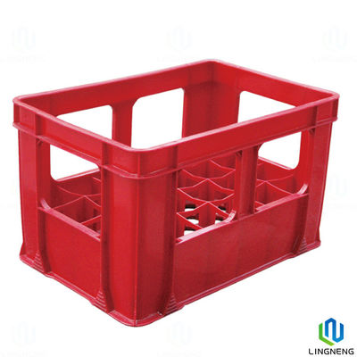 Customized Stackable Plastic Beer Bottle Crates 24 Holes For Beverage Industry