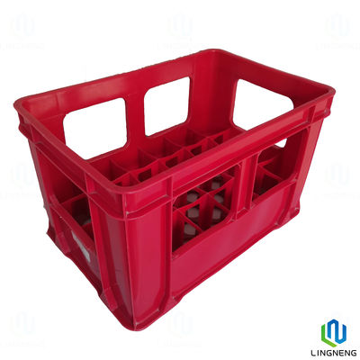 Customized Stackable Plastic Beer Bottle Crates 24 Holes For Beverage Industry