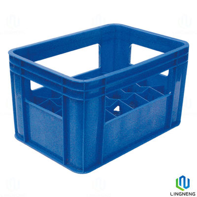 Customized Stackable Milk Bottle Crates Plastic Beer Bottle Crate With Handle