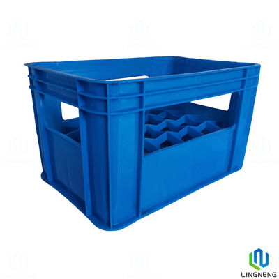 Customized Stackable Milk Bottle Crates Plastic Beer Bottle Crate With Handle