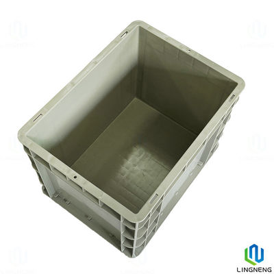 Custom Rectangular Plastic Stackable Storage Containers For Organizing Warehouse Storage