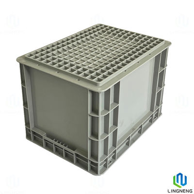 Custom Rectangular Plastic Stackable Storage Containers For Organizing Warehouse Storage