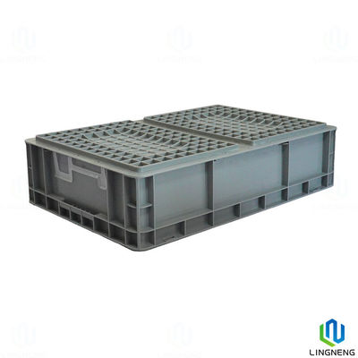 600*400*148mm Hard Colorful Stackable Euro Plastic Packaging Boxes For Automotive
