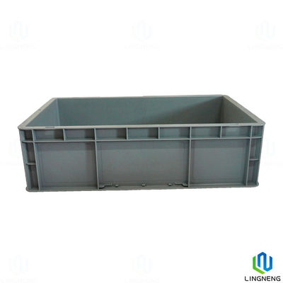 600*400*175mm Reusable Plastic Moving Boxes Transportation Stackable Plastic Storage Bins