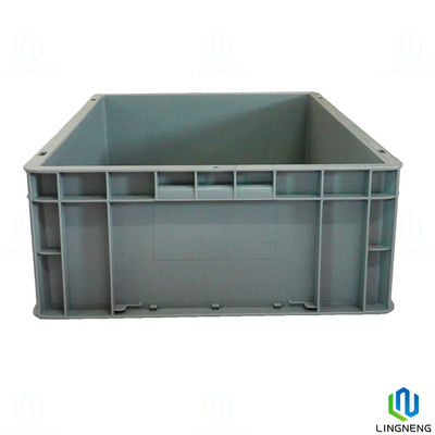 600*400*175mm Reusable Plastic Moving Boxes Transportation Stackable Plastic Storage Bins