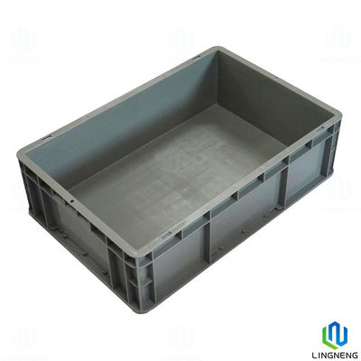 600*400*175mm Reusable Plastic Moving Boxes Transportation Stackable Plastic Storage Bins
