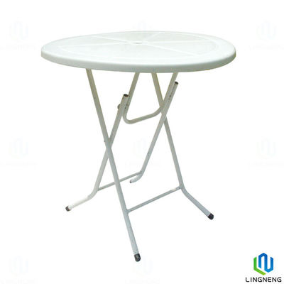 Foldable Plastic Furniture Removable Plastic Round Table For Restaurant / Food Stalls
