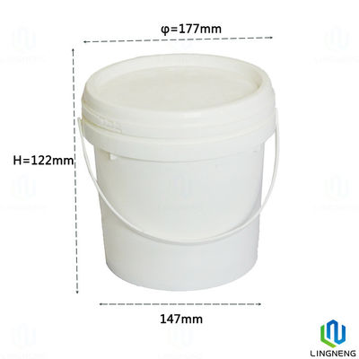 Round Recyclable 2.5 Litre Bucket With Lid And Handle Customized