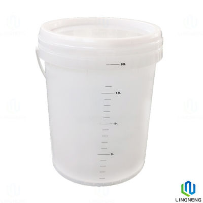 20L Plastic Bucket With Lid And Handle , Heavy Duty Storage Custom 5 Gallon Buckets