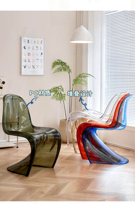 Ergonomic Recyclable Plastic Panton Chair Plastic Furniture For Modern Indoor Spaces