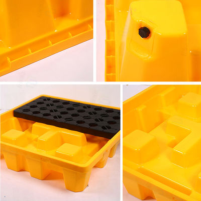 Plastic Leakproof Tray Hazardous Waste Oil Bucket Leakproof Tray Four Barrels Of Leakage Proof Plate 2.7T Static Load