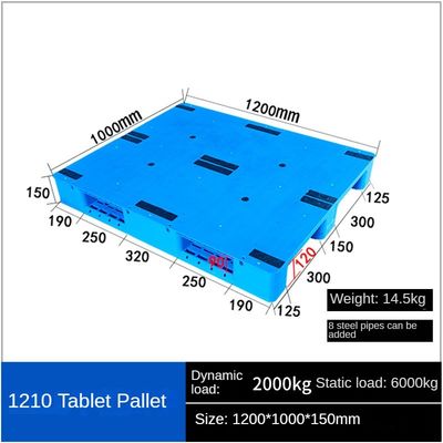 Flat 3 Runners Plastic Pallet Warehouse Shelf Stereo Forklift Truck Card Plate