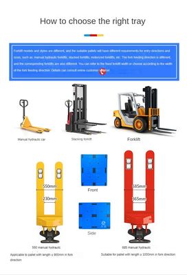 3 Runners Flat  Plastic Pallet Warehouse Plastic Plate Pallet Forklift Truck Card Plate Warehouse Shelf Stereo