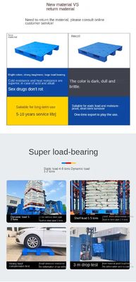 Flat 3 Runners Plastic Pallet Warehouse Shelf Stereo Warehouse Stack Forklift Truck Card Plate
