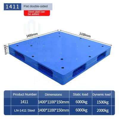 Stackable Double Sided Plastic Pallet HDPE And Chemical Resistance