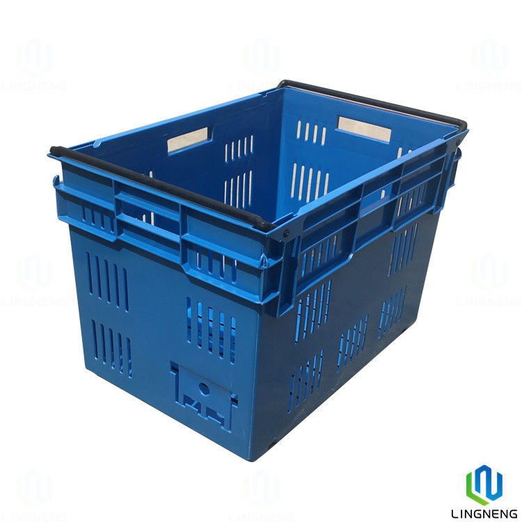 80L Stackable Ventilated Plastic Crates For Fruits And Vegetable Lightweight