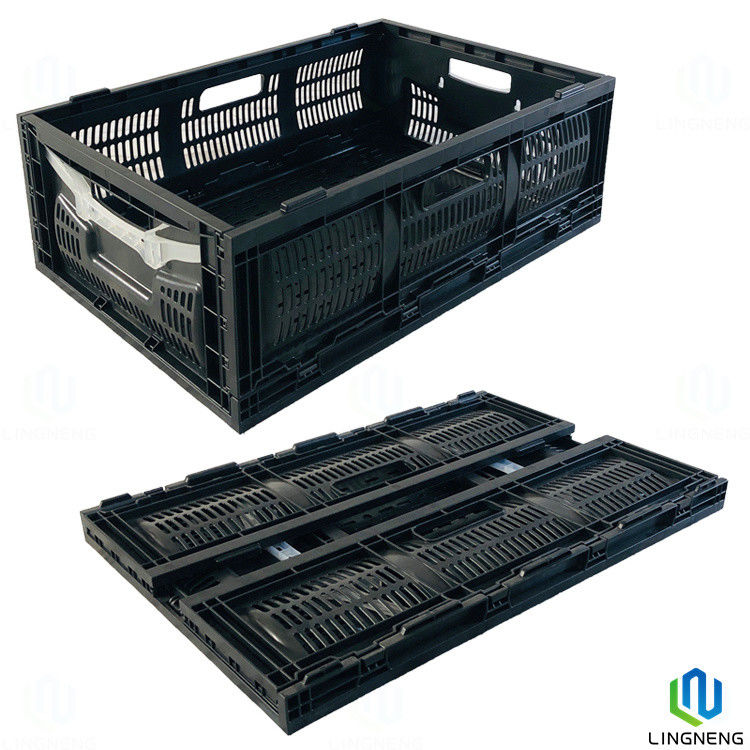 40L Reusable Folding Crate Box Collapsible Fruit And Vegetable Plastic Crates