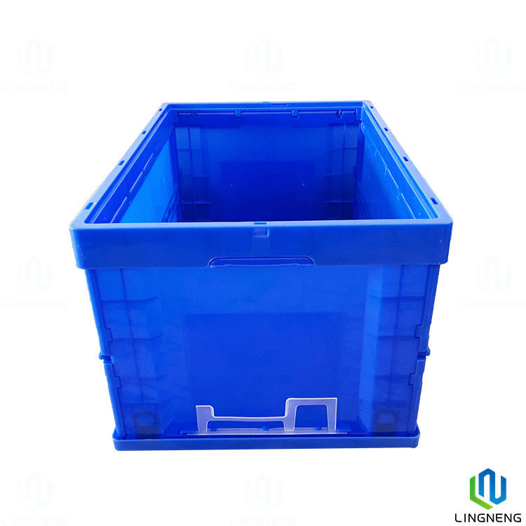 70 Liter Blue Plastic Foldable Container Collapsible Storage Box Without Lid