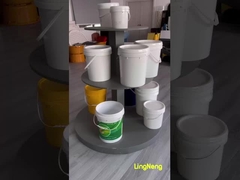 Balde redondo reciclável de 2,5 litros com tampa e alça personalizado